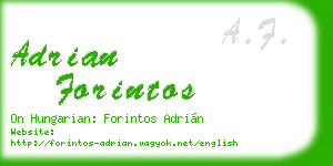 adrian forintos business card